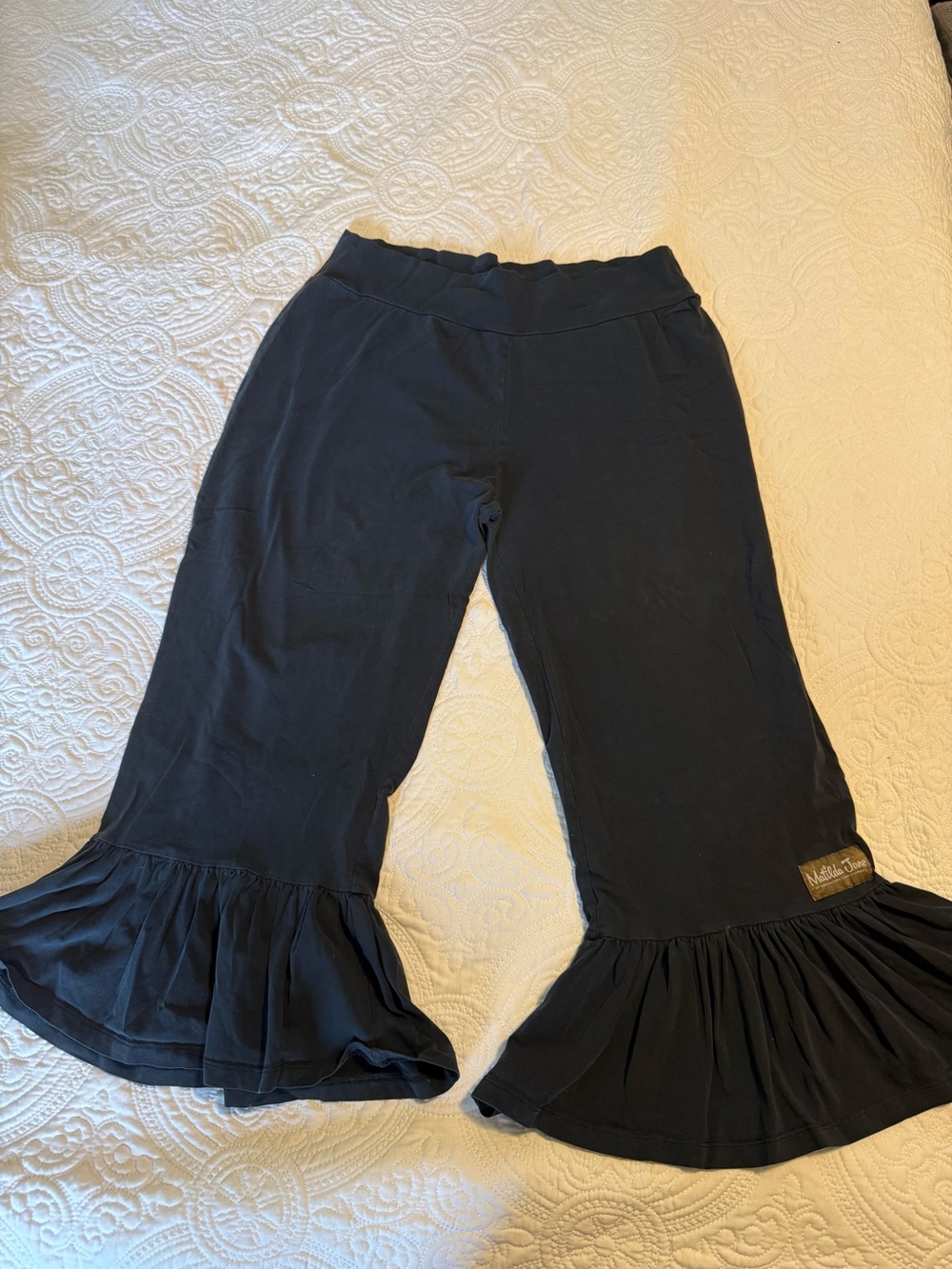 Matilda Jane Black Wide Leg Ruffle Hem Pants